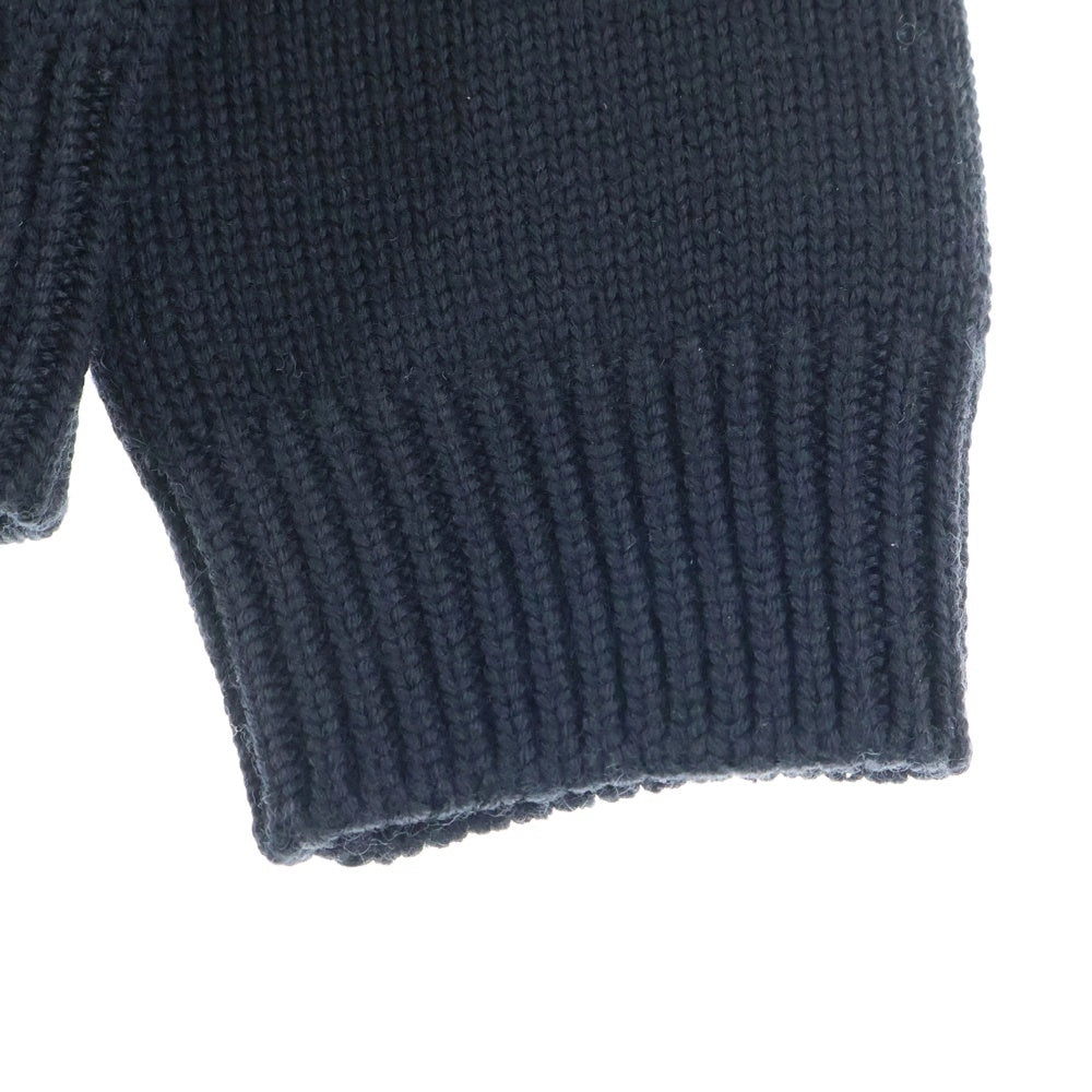 FENDI(フェンディ) GIROCOLLO WORDING FENDI KNIT フロントロゴ クルーネックニットセーター ブラック FZZ469 A8B9