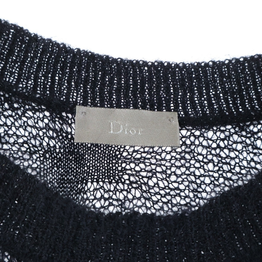 DIOR(ディオール) 07AW エディ期 モヘア ニットセーター ブラック 7H3460940023