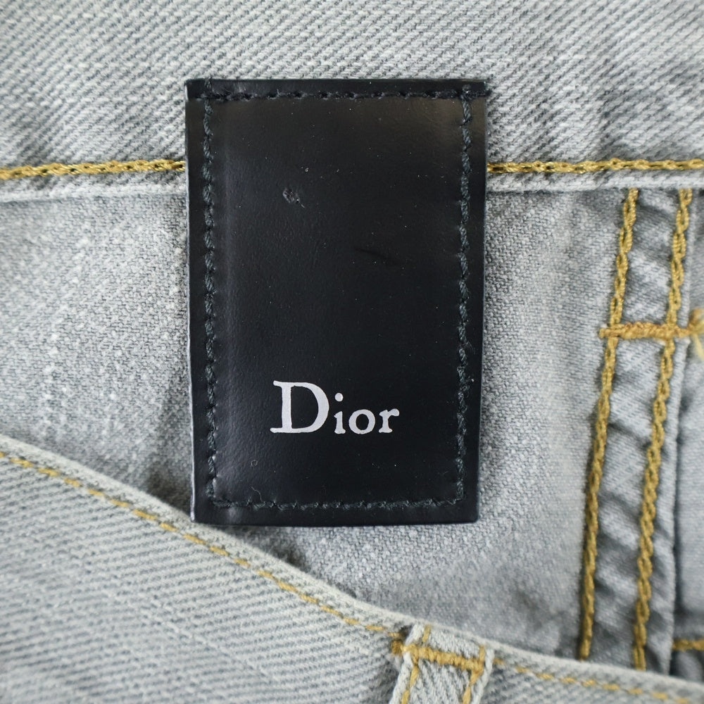 DIOR(ディオール) ボタンフライ タイトフィット デニムパンツ ライトグレー