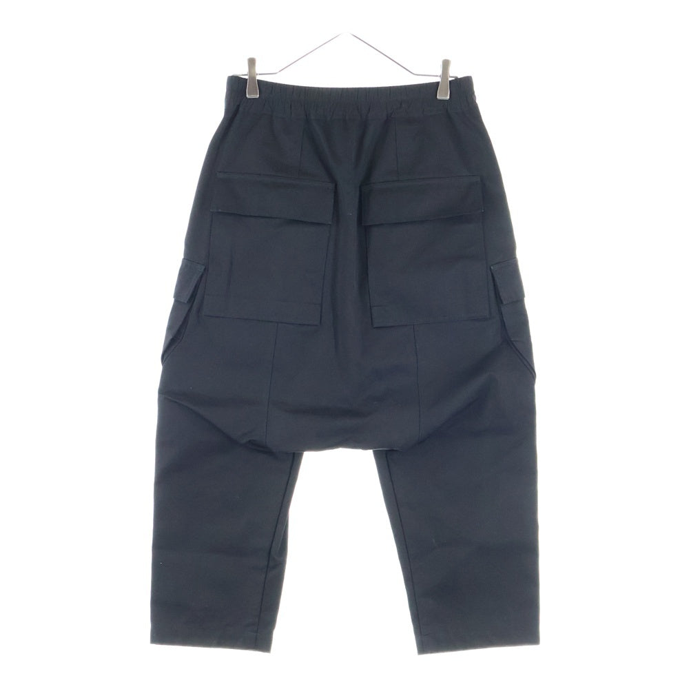 Rick Owens(リックオウエンス) 17AW CARGO CROPPED PANTS カーゴクロップド サルエル ハーフパンツ ブラック RU17F8385-DT
