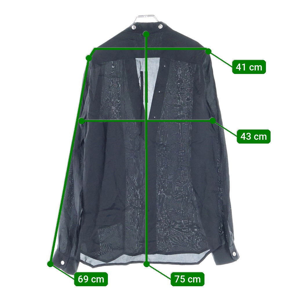 Rick Owens(リックオウエンス) 21SS LARRY SHIRT ラリーシャツ 長袖 ブラック RU21S6287-J