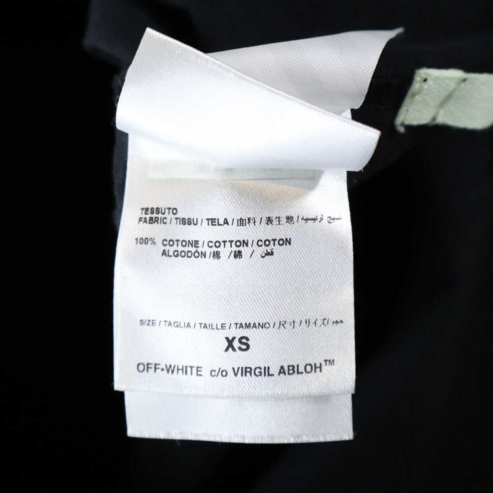 OFF-WHITE(オフホワイト) 17SS DIAGONAL SPRAY SHIRT ダイアゴナル スプレーロゴ 長袖シャツ ブラック