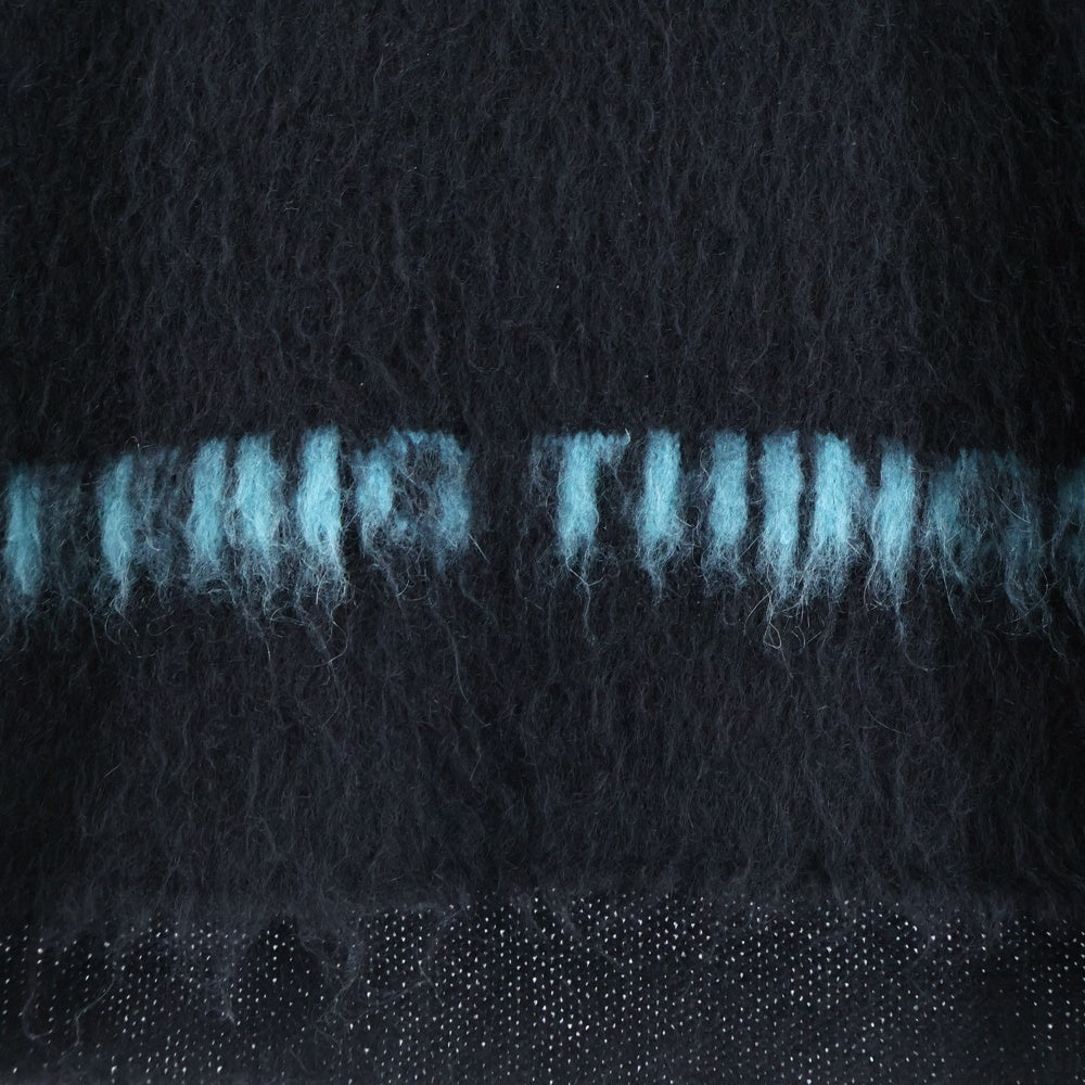 OFF-WHITE(オフホワイト) 17AW バックアロー グラデーション モヘア混ニットセーター ブラック OMHA036F17650004