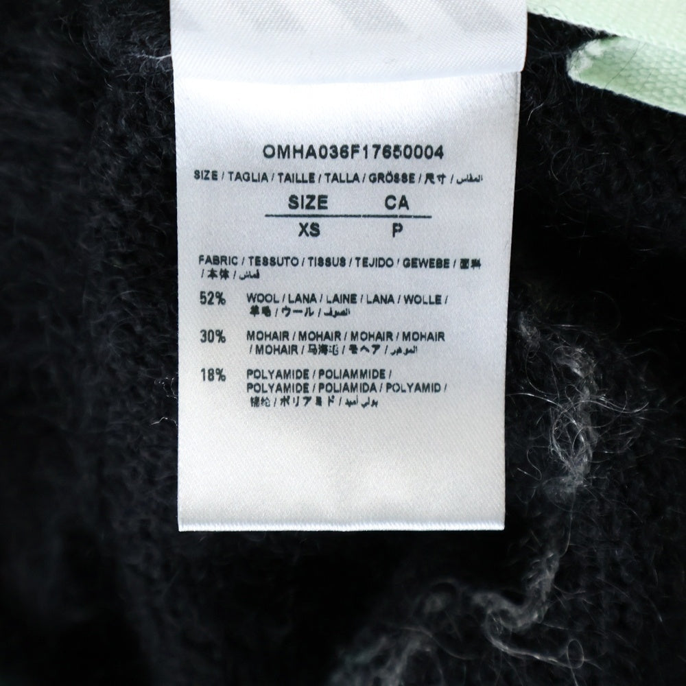 OFF-WHITE(オフホワイト) 17AW バックアロー グラデーション モヘア混ニットセーター ブラック OMHA036F17650004