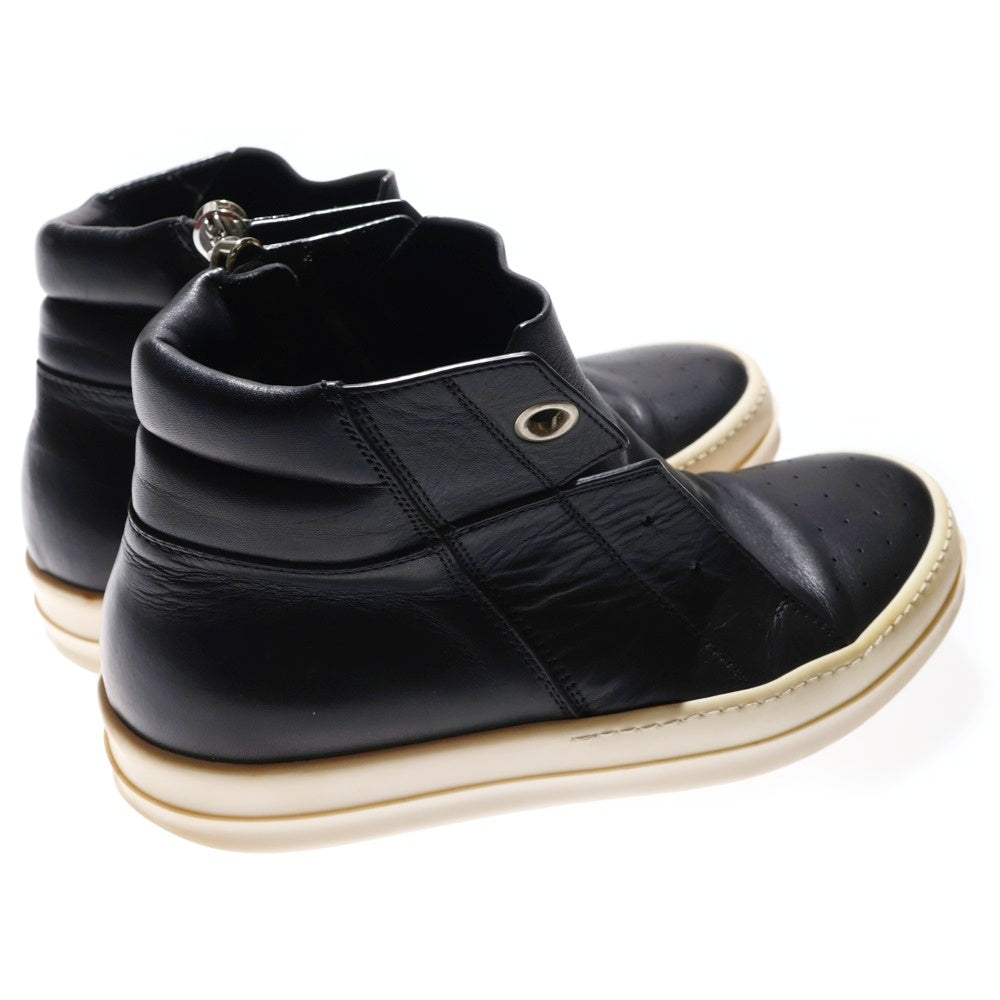 Rick Owens(リックオウエンス) ISLAND DUNK アイランドダンク サイドジップ レザー ハイカットスニーカー ブラック/ホワイト