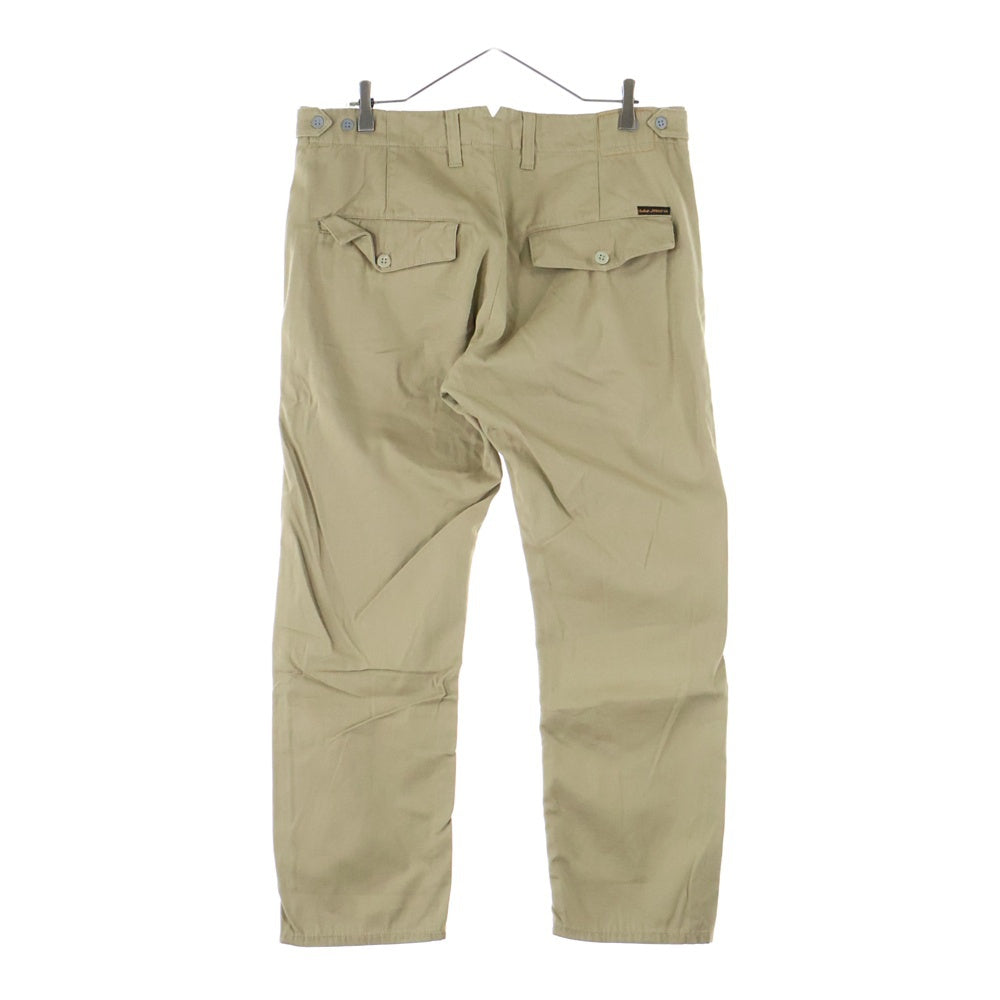 nudie jeans(ヌーディージーンズ) ボタンフライ チノ ロングパンツ ベージュ 1006513
