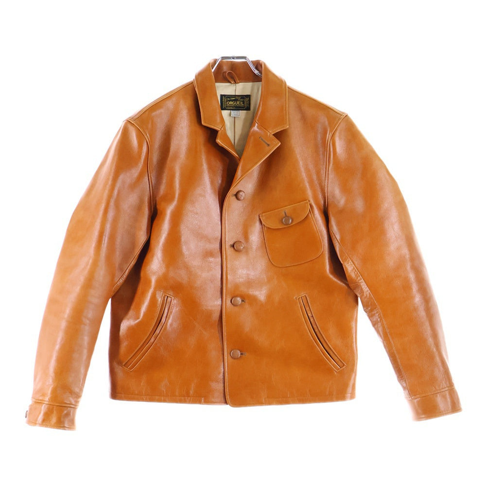 ORGUEIL(オルゲイユ) Workers Jacket レザー ワーカー ジャケット ブラウン OR-4192