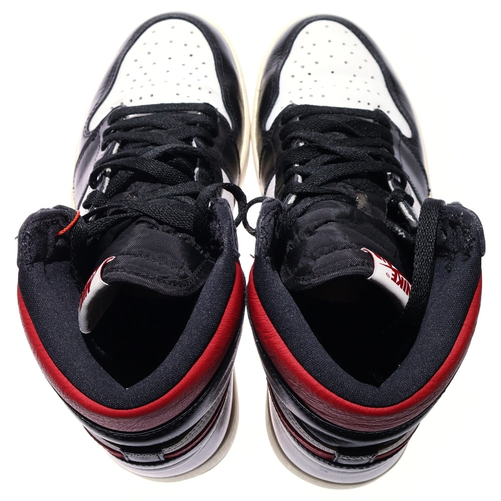 NIKE(ナイキ) AIR JORDAN1 RETRO OG エアジョーダン1 レトロ オージー ジムレッド ハイカットスニーカー ホワイト/ブラック/レッド US9/27cm 555088-061