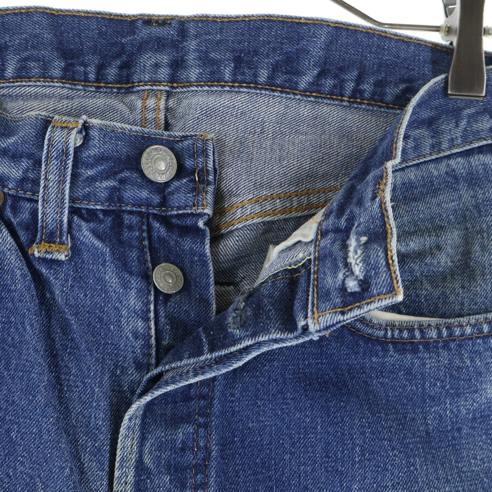 Levi's(リーバイス) 70S VINTAGE 501 66前期 ボタン裏6 両面スモールe 平行ステッチ ボタンフライ デニムパンツ インディゴ