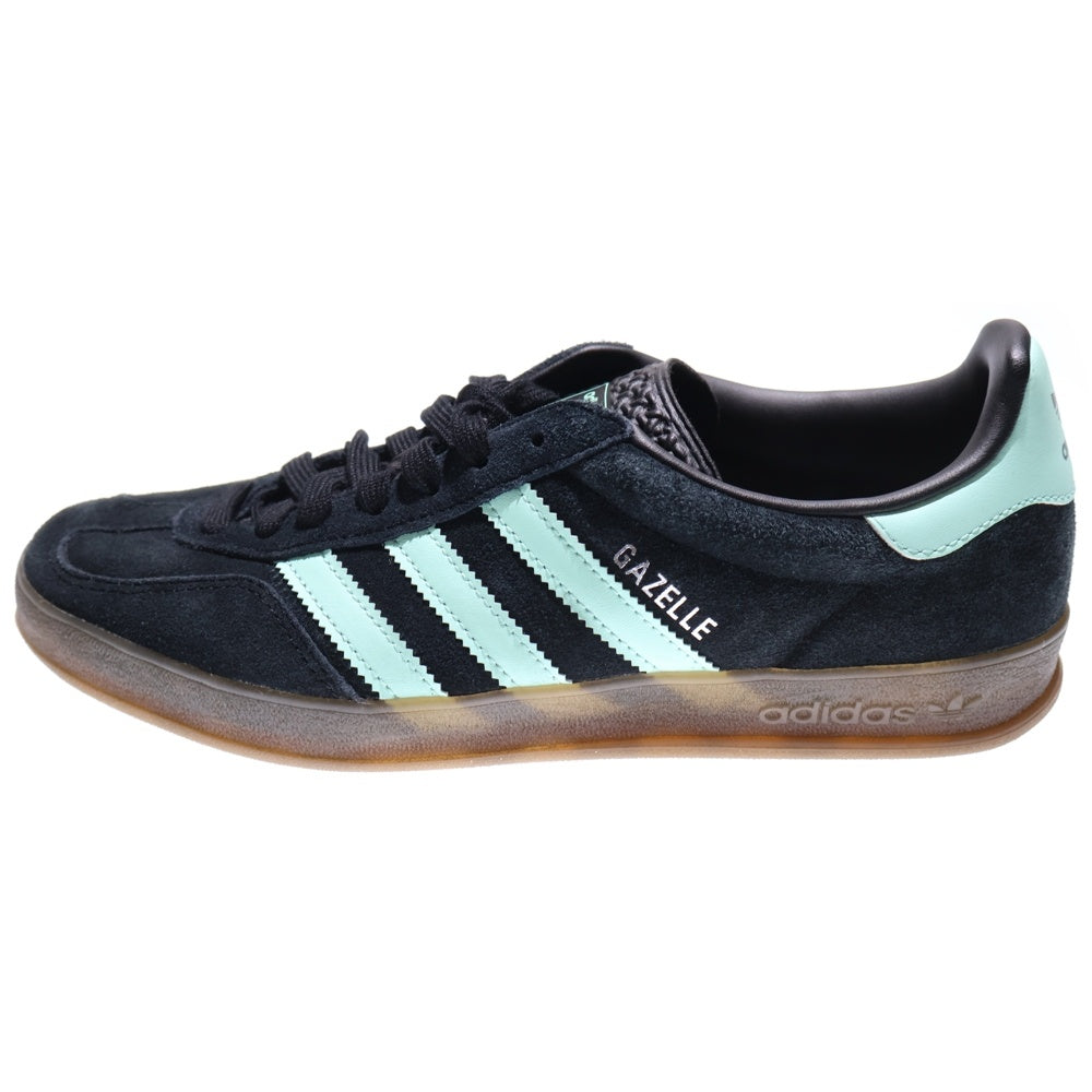 adidas(アディダス) GAZELLE INDOOR CORE BLACK CLEAR MINT GUM ガゼル スウェードレザー ローカットスニーカー ブラック US9/27cm JR7112