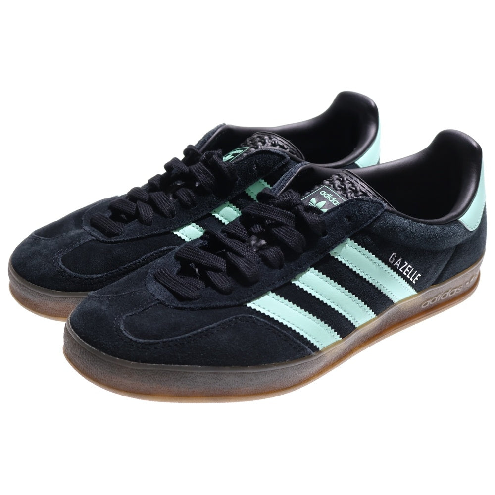 adidas(アディダス) GAZELLE INDOOR CORE BLACK CLEAR MINT GUM ガゼル スウェードレザー ローカットスニーカー ブラック US9/27cm JR7112