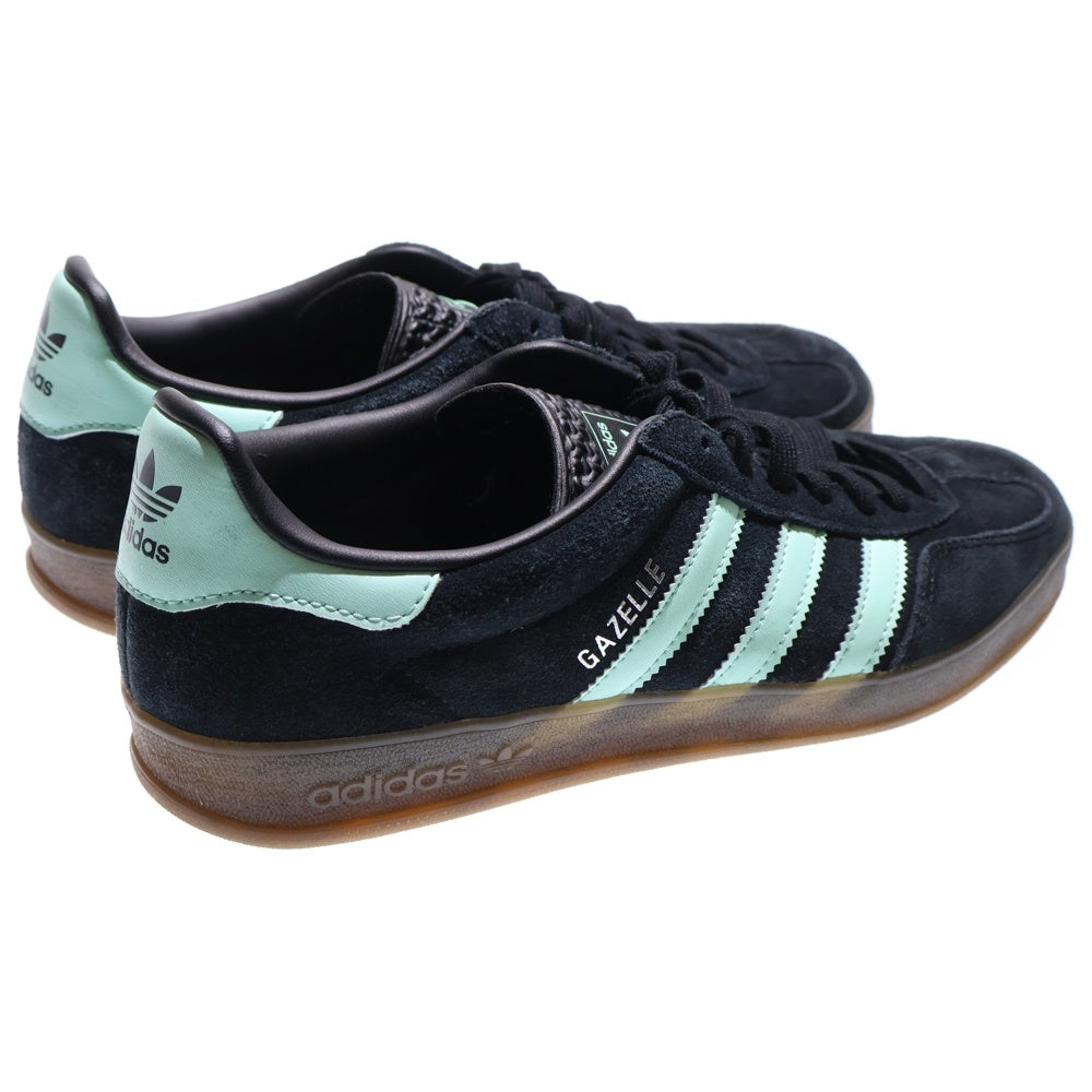 adidas(アディダス) GAZELLE INDOOR CORE BLACK CLEAR MINT GUM ガゼル スウェードレザー ローカットスニーカー ブラック US9/27cm JR7112