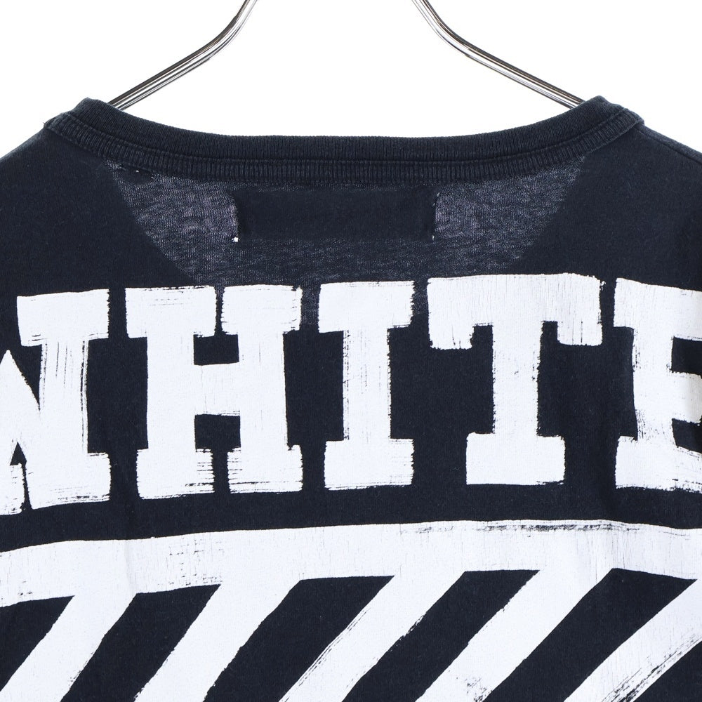 OFF-WHITE(オフホワイト) 16AW ロゴ プリント クルーネック 長袖Tシャツ カットソー ブラック