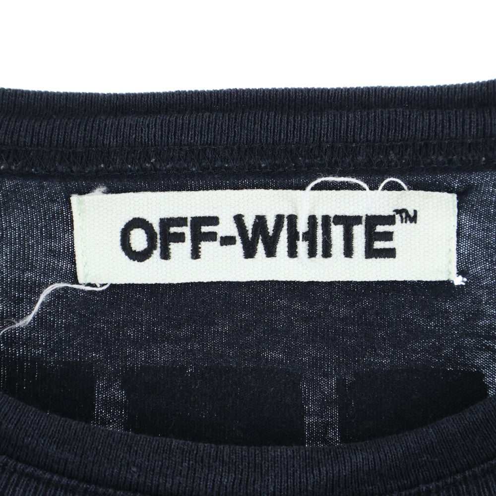 OFF-WHITE(オフホワイト) 16AW ロゴ プリント クルーネック 長袖Tシャツ カットソー ブラック