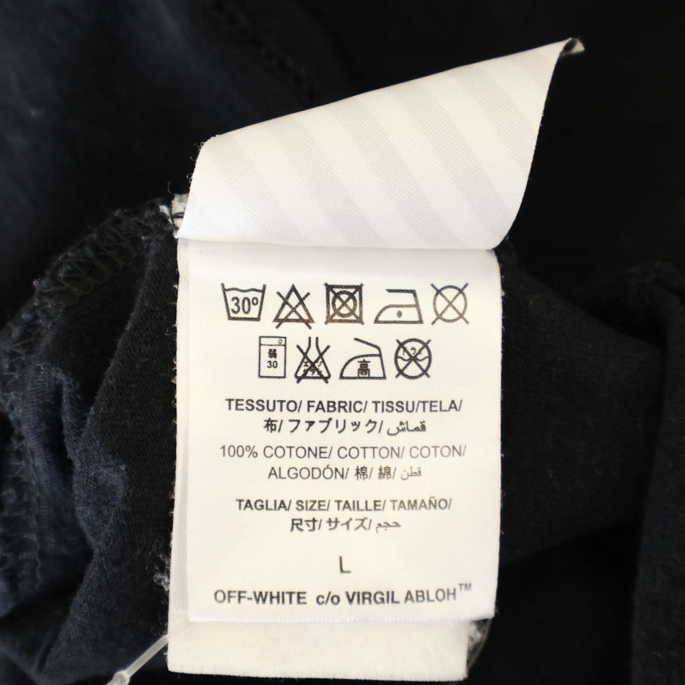 OFF-WHITE(オフホワイト) 16AW ロゴ プリント クルーネック 長袖Tシャツ カットソー ブラック