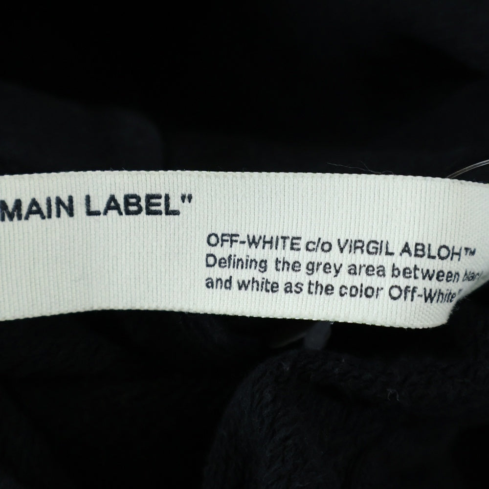 OFF-WHITE(オフホワイト) 19AW ACRYLIC ARROWS HOODIE アロープリント ドローコード スウェット プルオーバーパーカー ブラック OMBB057F19E30010