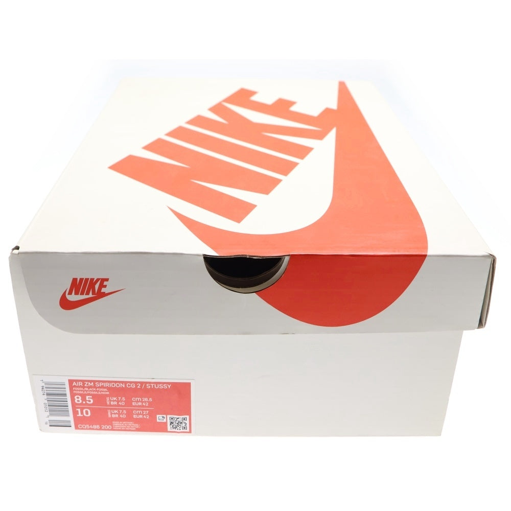 NIKE(ナイキ) ×STUSSY AIR ZOOM SPIRIDON CAGE 2 FOSSIL エアズーム スピリドン ローカットスニーカー アイボリー US8.5/26.5cm CQ5486-200