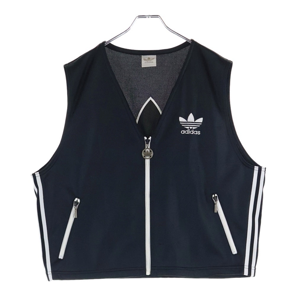 adidas(アディダス) ロゴエンブロイダリー ジップアップベスト ブラック AA-5266