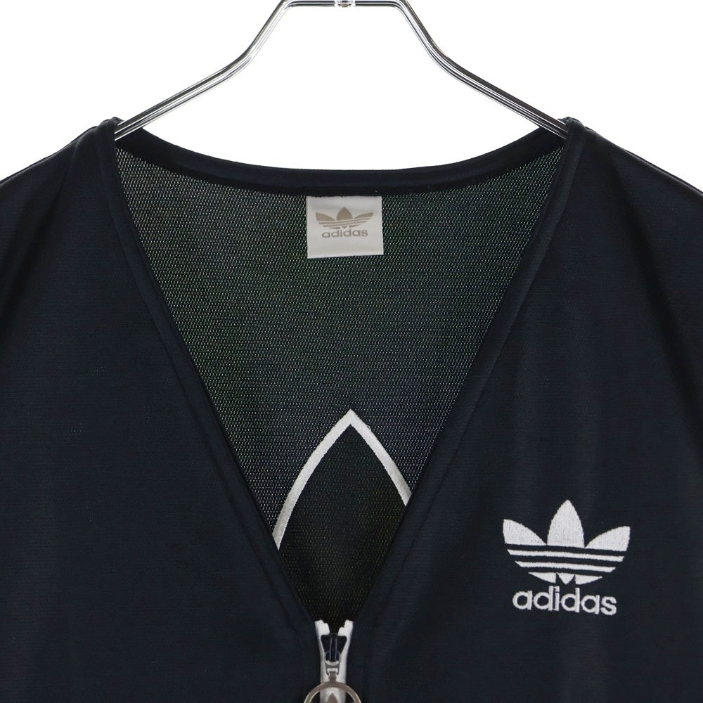 adidas(アディダス) ロゴエンブロイダリー ジップアップベスト ブラック AA-5266