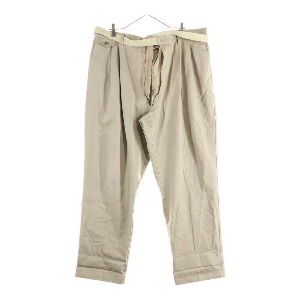 MAISON EUREKA(メゾン エウレカ) VINTAGE REWORK CHINOS ヴィンテージ リワーク ベルト付き チノパンツ ベージュ 070