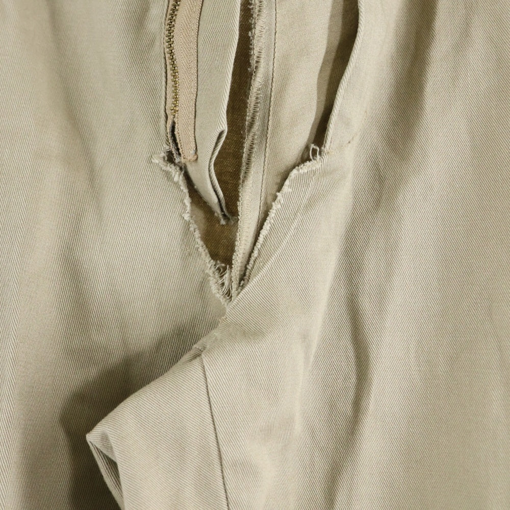MAISON EUREKA(メゾン エウレカ) VINTAGE REWORK CHINOS ヴィンテージ リワーク ベルト付き チノパンツ ベージュ 070