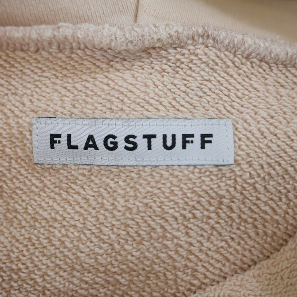 F-LAGSTUF-F(フラグスタフ) 17AW ネックジップ 両面プリント プルオーバーパーカー スウェットフーディ ピンク 2017AW-FS-18