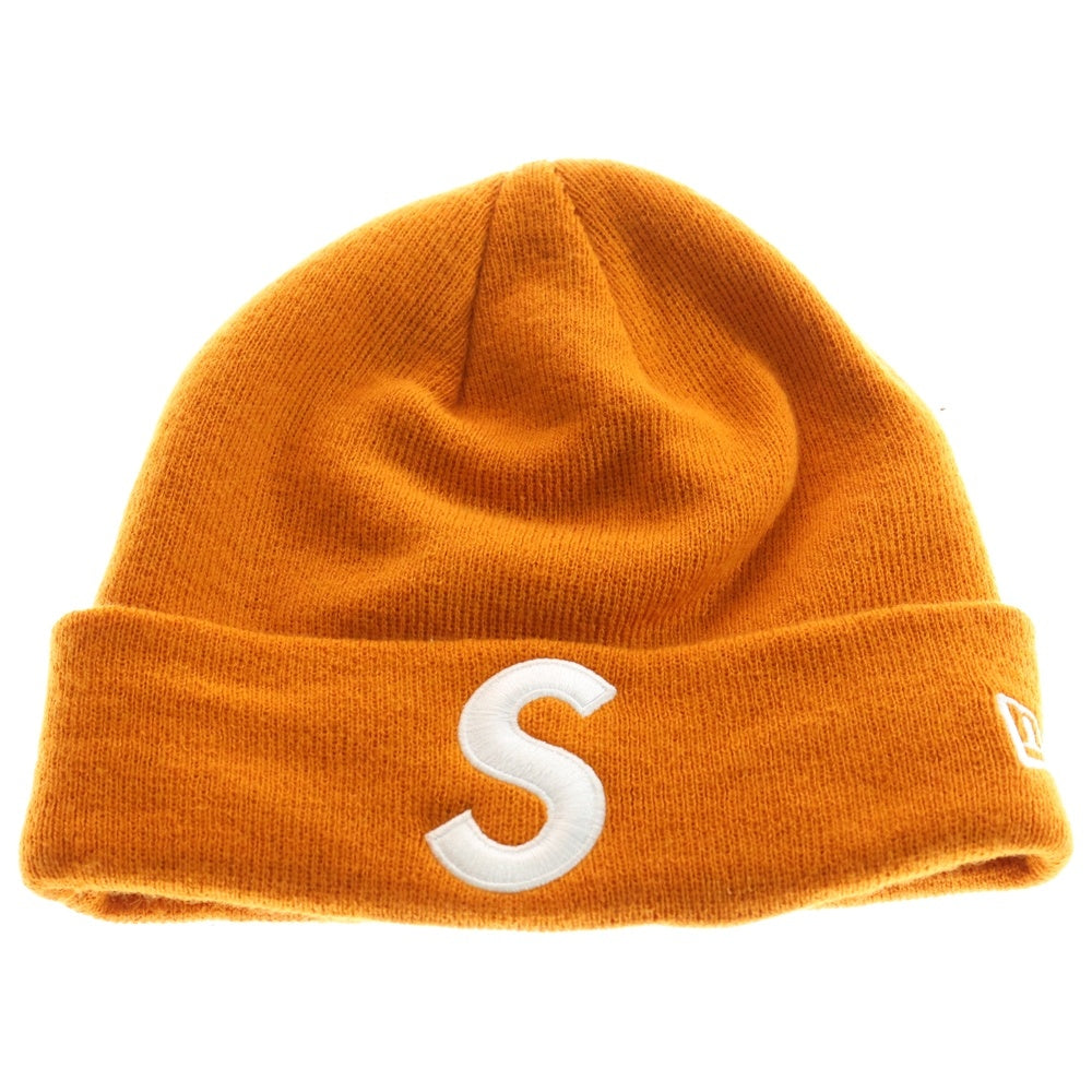 SUPREME(シュプリーム) 17AW ×NEW ERA S Logo Beanie ニューエラ Sロゴ ビーニー ニット帽 帽子 オレンジ