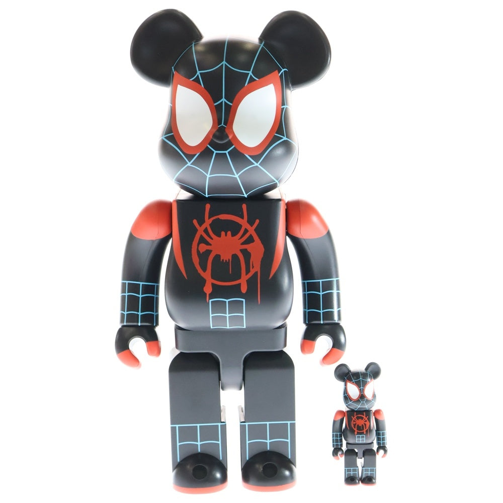 MEDICOM TOY(メディコムトイ) BE@RBRICK SPIDER-MAN Miles Morales ベアブリック スパイダーマン マイルス モアレス フィギュア 人形 ブラック 400%&100%