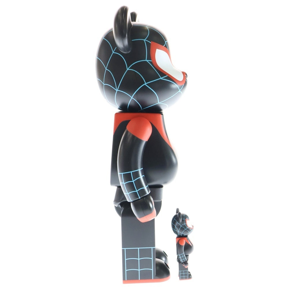 MEDICOM TOY(メディコムトイ) BE@RBRICK SPIDER-MAN Miles Morales ベアブリック スパイダーマン マイルス モアレス フィギュア 人形 ブラック 400%&100%