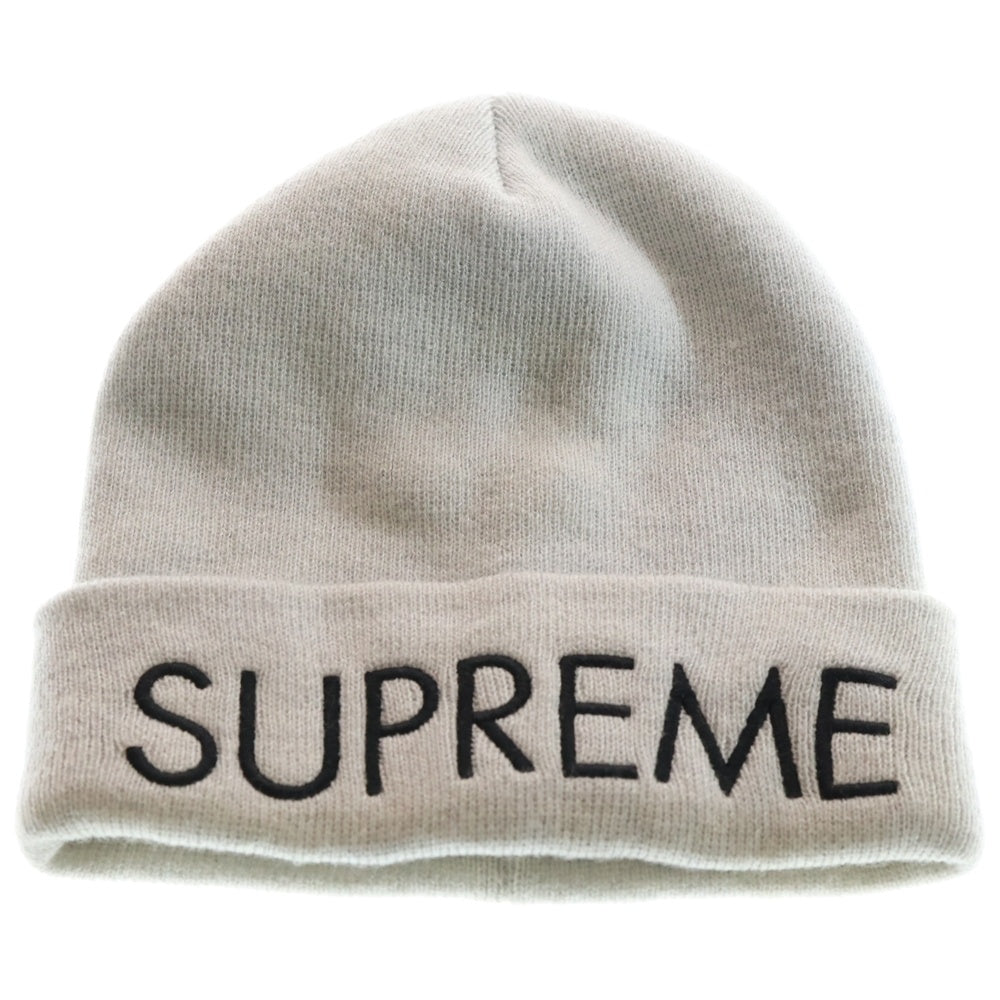 SUPREME(シュプリーム) 22AW Capital Beanie ロゴエンブロイダリー キャピタル ビーニー ニット帽 帽子 グレー