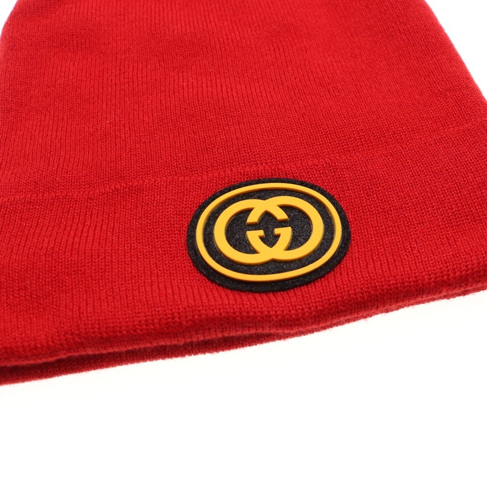 GUCCI(グッチ) ×MLB ニューヨークヤンキース ビーニー ニットキャップ 帽子 レッド