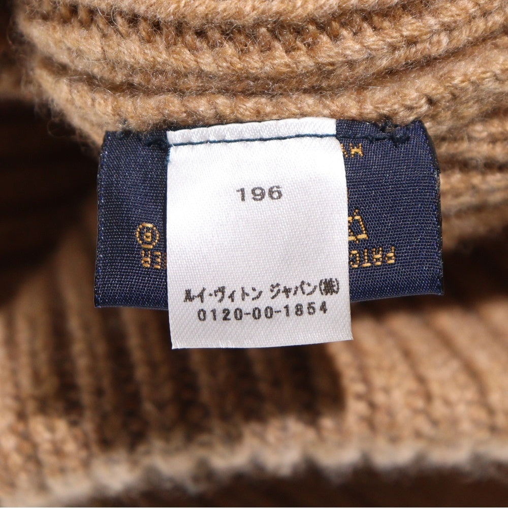 LOUIS VUITTON(ルイヴィトン) ボネ LV アヘッド ロゴワッペン付き カシミヤ ニットキャップ ビーニー 帽子 ブラウン M76594