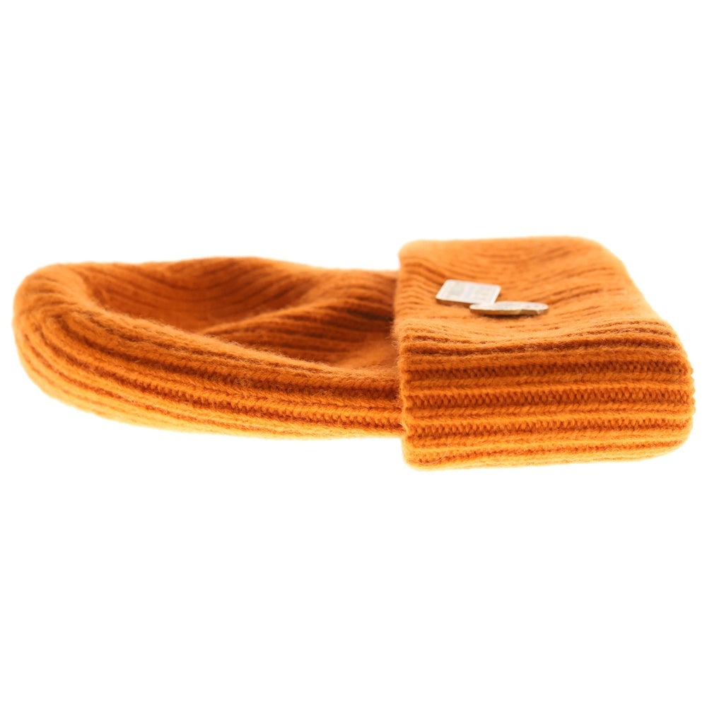 MONCLER(モンクレール) 19AW ×FRAGMENT DESIGN フラグメントデザイン ピンバッジ付き ビーニー ニットキャップ 帽子 オレンジ E209U9900100 A9303