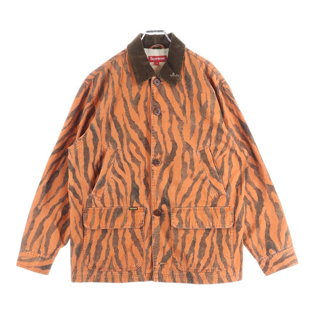 SUPREME(シュプリーム) 21SS Barn Coat Tiger バーンコート 総柄 ワークジャケット オレンジ