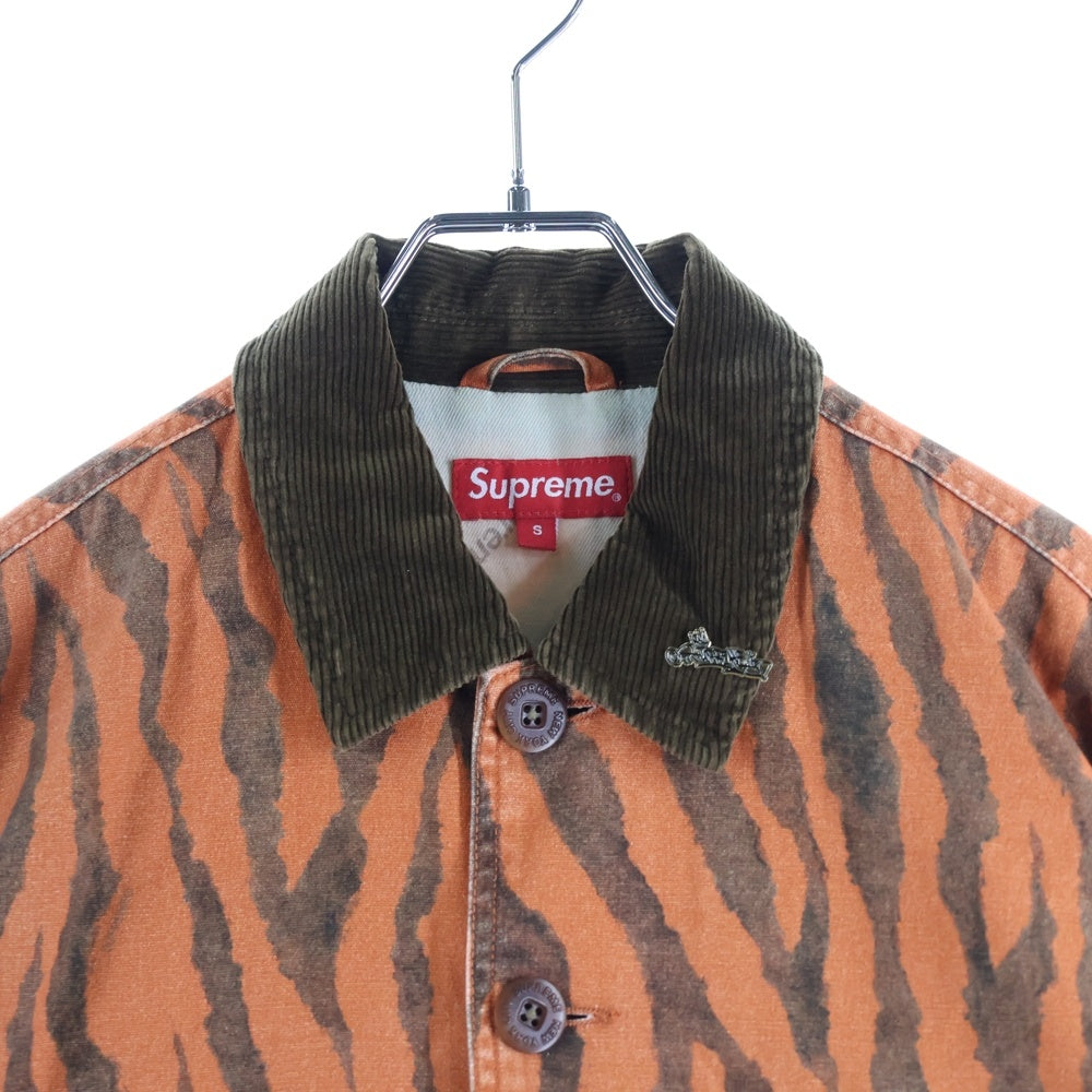 SUPREME(シュプリーム) 21SS Barn Coat Tiger バーンコート 総柄 ワークジャケット オレンジ