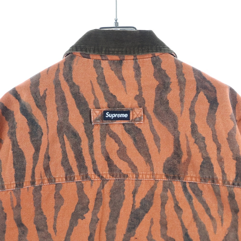 SUPREME(シュプリーム) 21SS Barn Coat Tiger バーンコート 総柄 ワークジャケット オレンジ