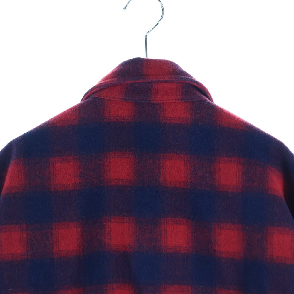 NO BRAND(ノーブランド) YARDSALE ヤードセール チェック ジップアップジャケット レッド/ネイビー