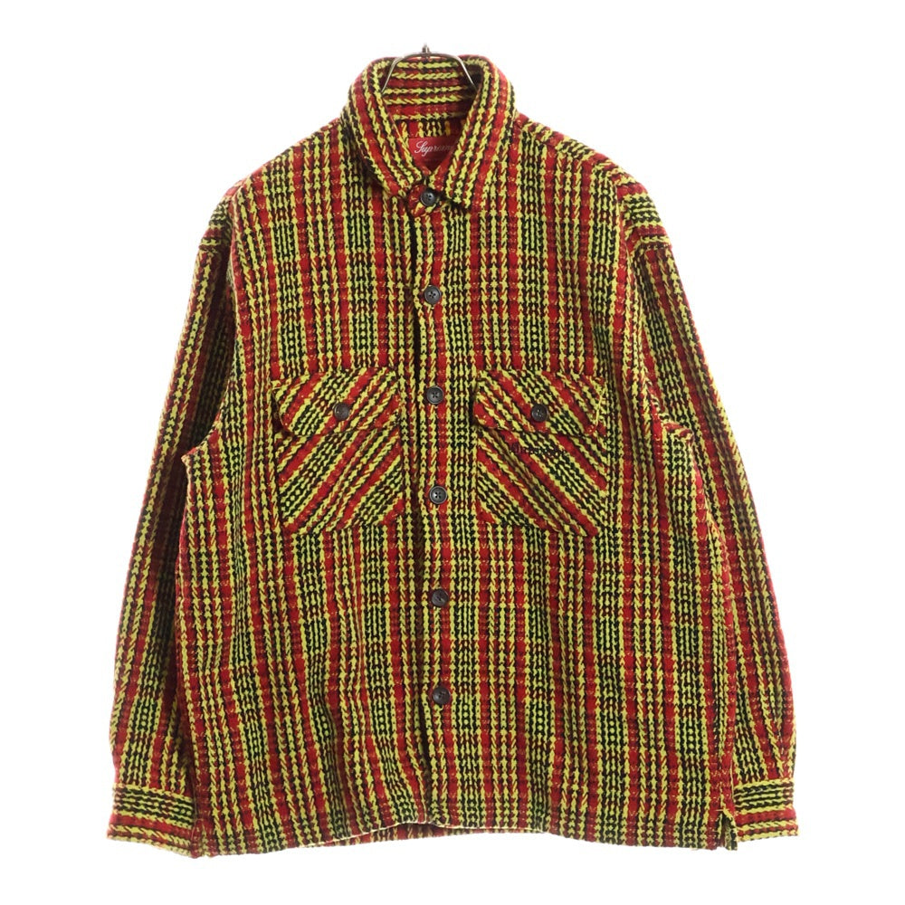 SUPREME(シュプリーム) 22AW Heavy Flannel Shirt ヘビー フランネルシャツ ボタンジャケット レッド/イエロー