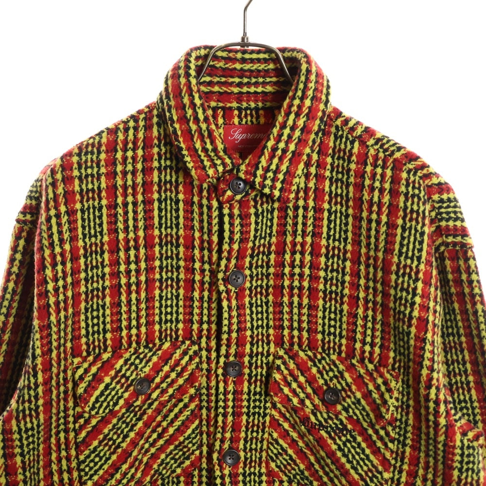 SUPREME(シュプリーム) 22AW Heavy Flannel Shirt ヘビー フランネルシャツ ボタンジャケット レッド/イエロー