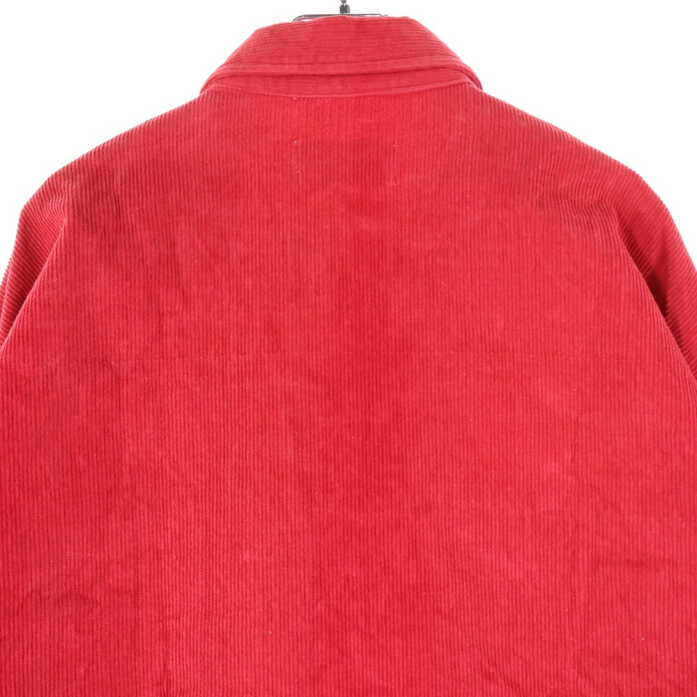 Palace Skateboards(パレススケートボーズ) 18SS LOY SHIRT コーデュロイ ハーフジップ ダブルポケット長袖シャツ レッド