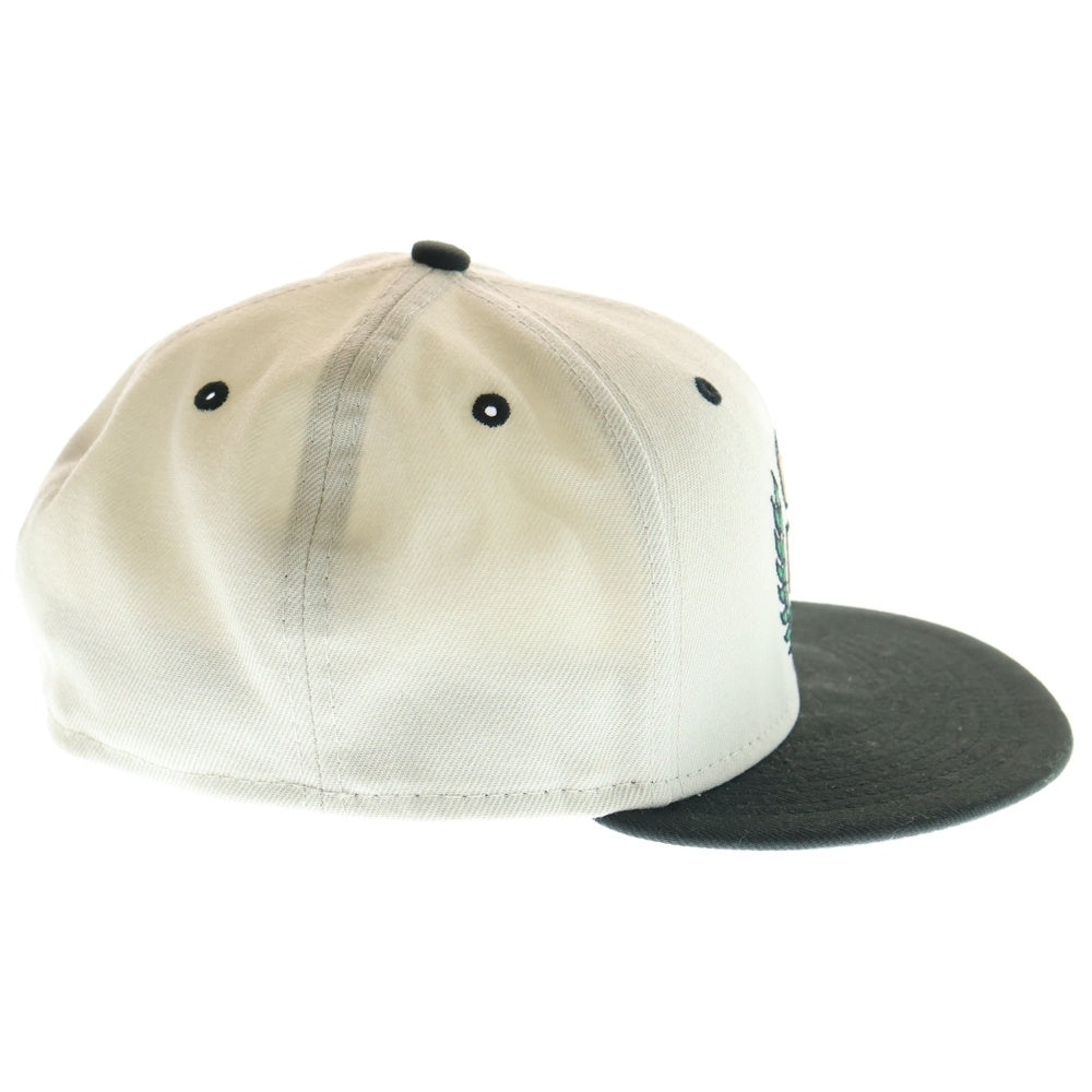 NEW ERA(ニューエラ) ×STUSSY LEAFS ステューシー リーフ ロゴエンブロイダリー ベースボールキャップ 帽子 ホワイト/ブラック 1311076
