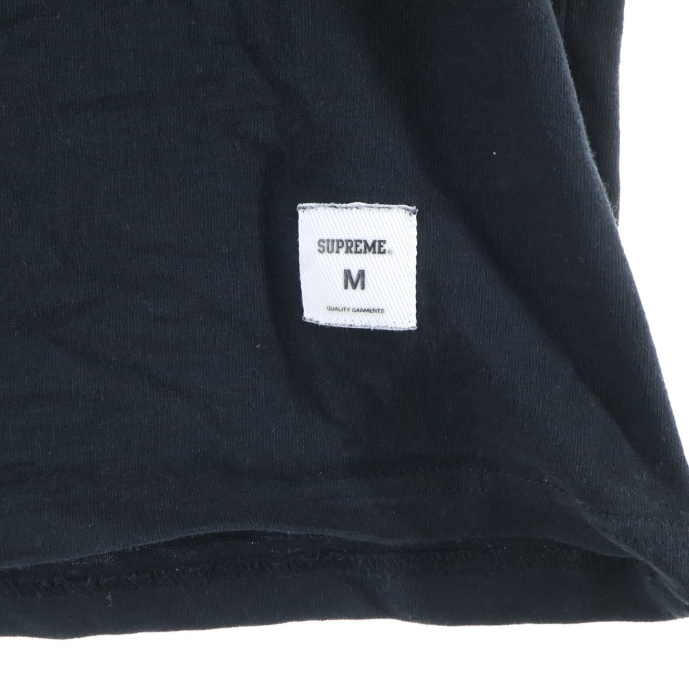 SUPREME(シュプリーム) 21SS Cut Logo S/S Top カットロゴ エンブロイダリー クルーネック半袖Tシャツ カットソー ブラック
