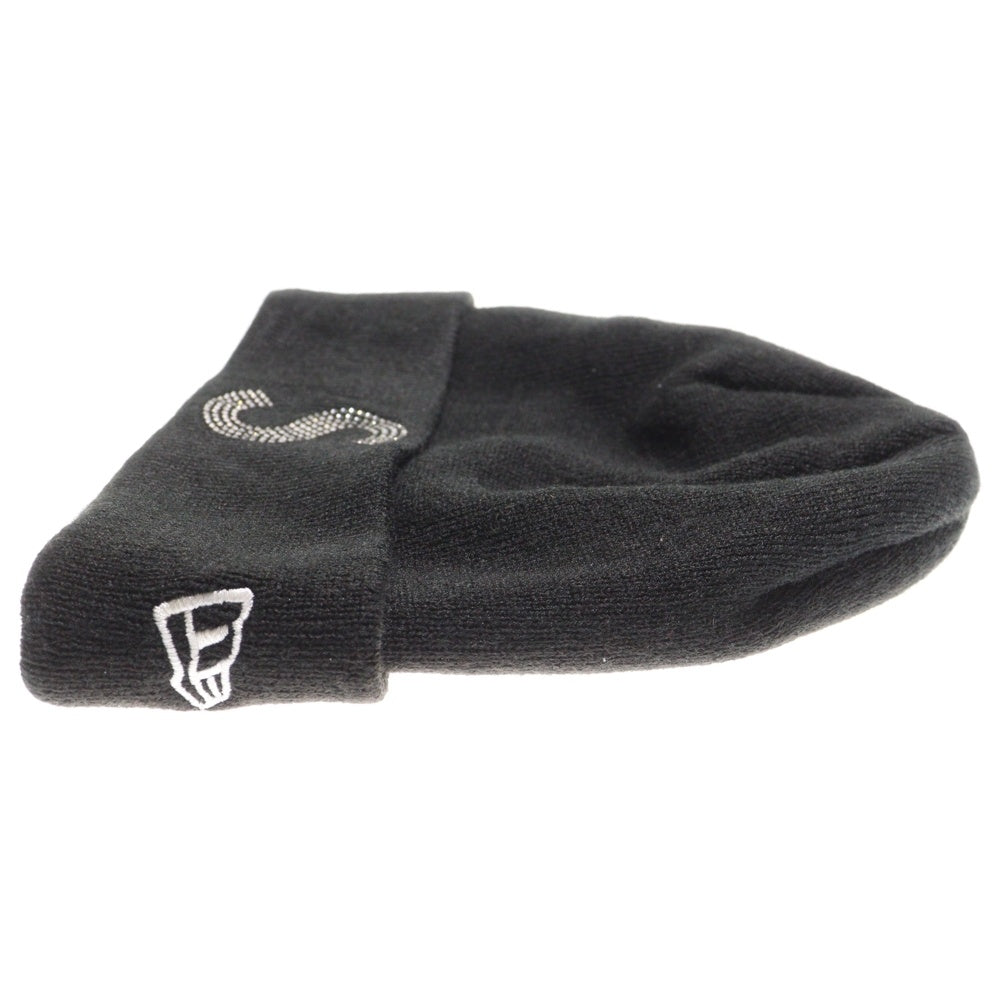 SUPREME(シュプリーム) 21SS ×New Era ×Swarovski S Logo Beanie ニューエラ スワロフスキー Sロゴ ラインストーン ビーニー ニット帽 帽子 ブラック