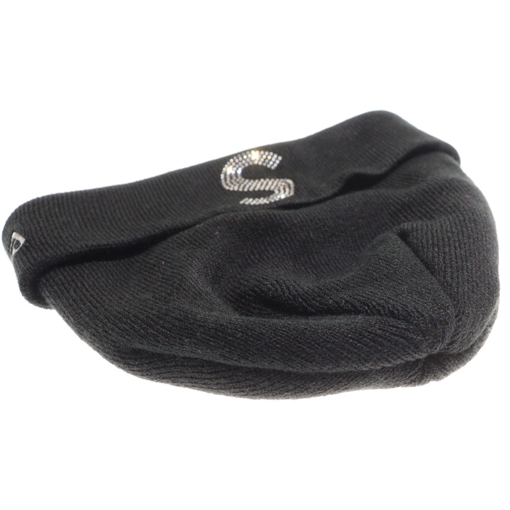 SUPREME(シュプリーム) 21SS ×New Era ×Swarovski S Logo Beanie ニューエラ スワロフスキー Sロゴ ラインストーン ビーニー ニット帽 帽子 ブラック