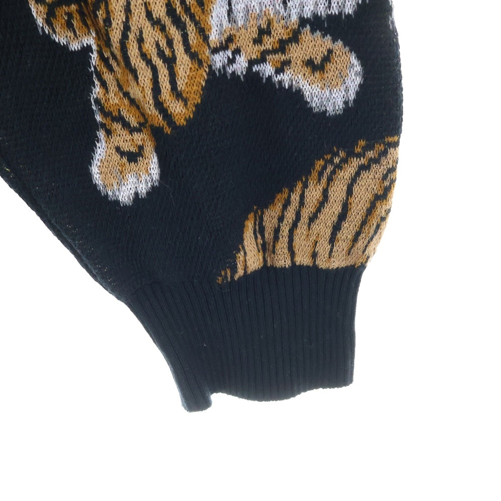 WACKO MARIA(ワコマリア) 24SS ×TIM LEHI JACQUARD SWEATER ティム リーハイ ジャガード コットン ニットセーター ブラック 24SS-WMK-KN14