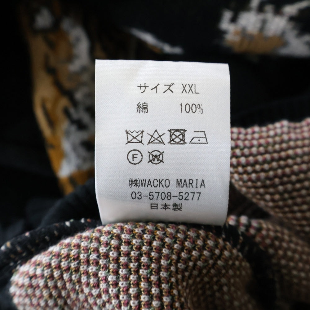 WACKO MARIA(ワコマリア) 24SS ×TIM LEHI JACQUARD SWEATER ティム リーハイ ジャガード コットン ニットセーター ブラック 24SS-WMK-KN14