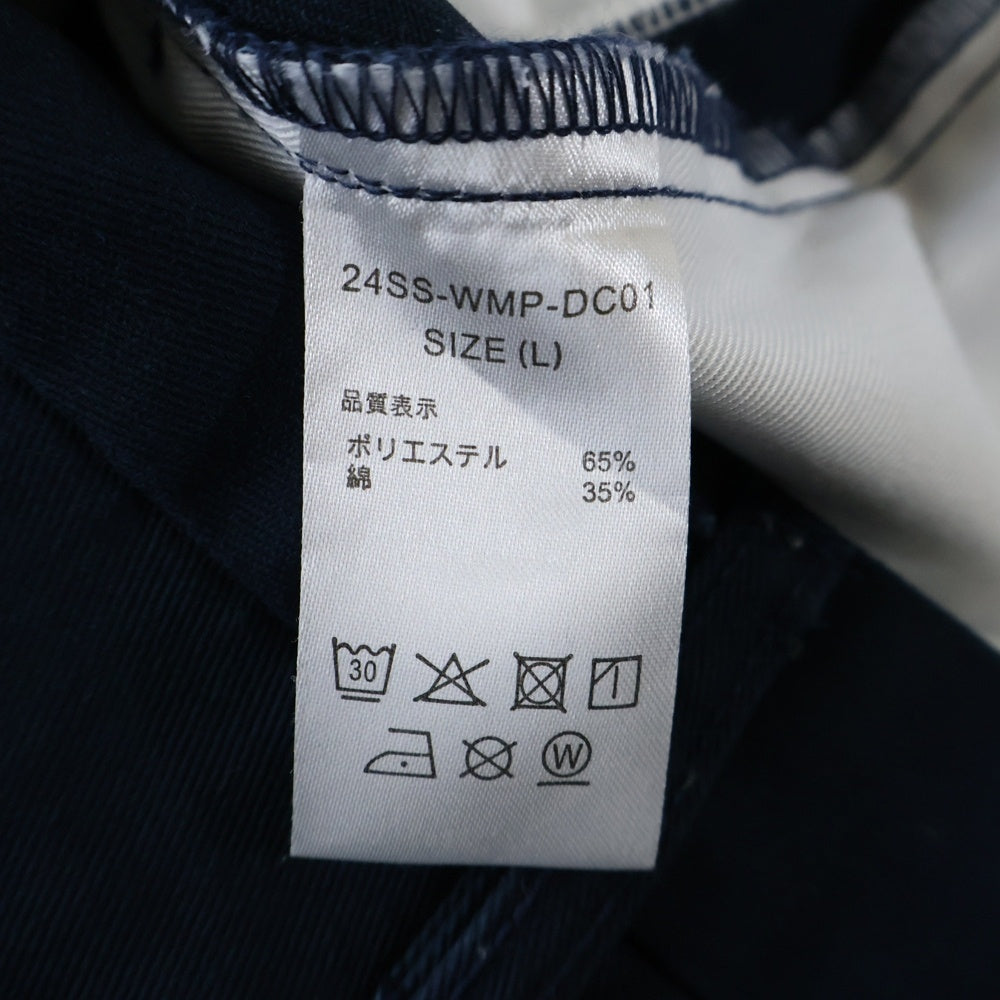 WACKO MARIA(ワコマリア) 24SS ×Dickies PLEATED TROUSERS ディッキーズ ロゴ刺繍 プリーツトラウザーズ チノパンツ ネイビー 24SS-WMP-DC01