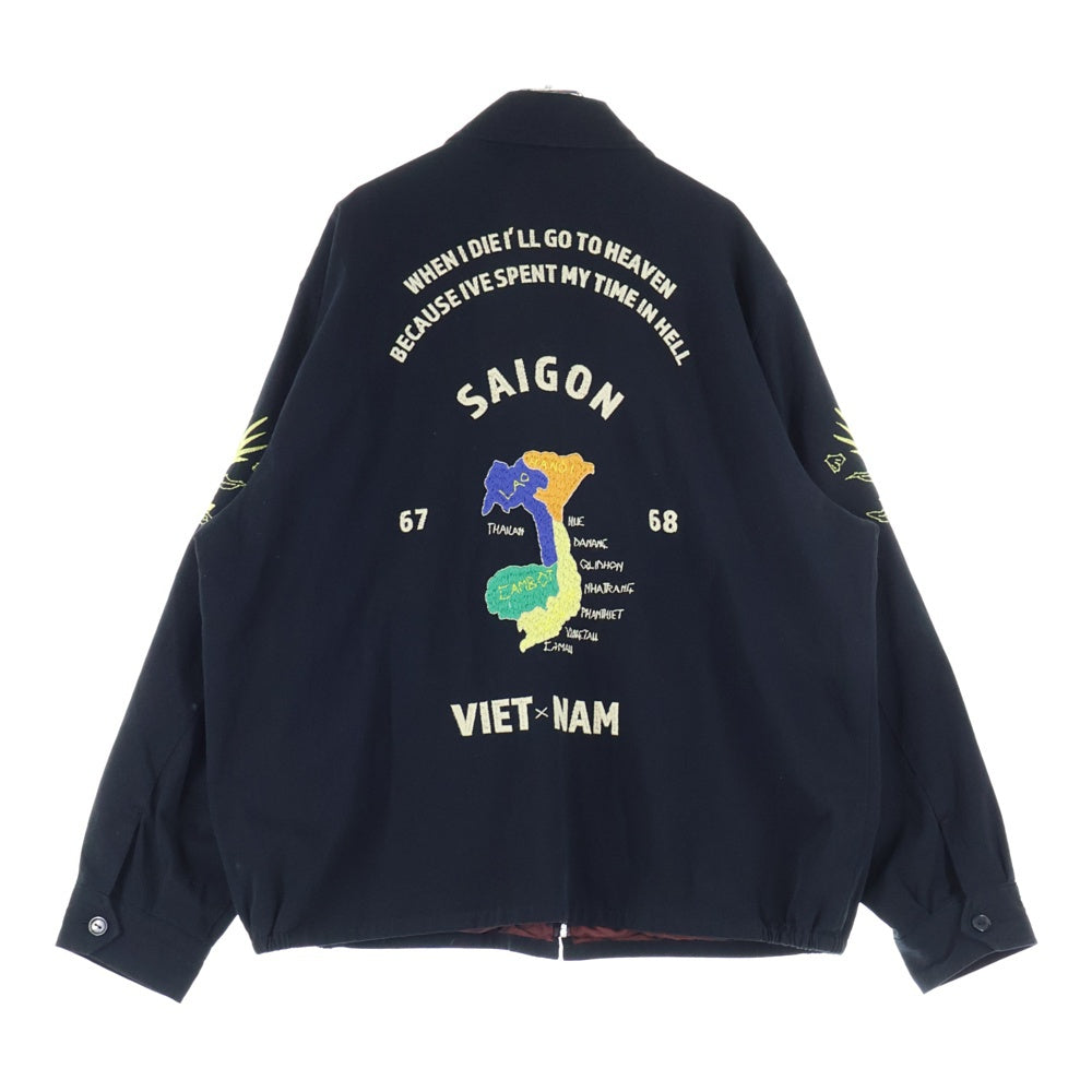 WAIPER.inc(ワイパー) SOUVENIR VIETNAM JACKET 刺繍 スーベニア ベトナム ジャケット ブラック 24WP115
