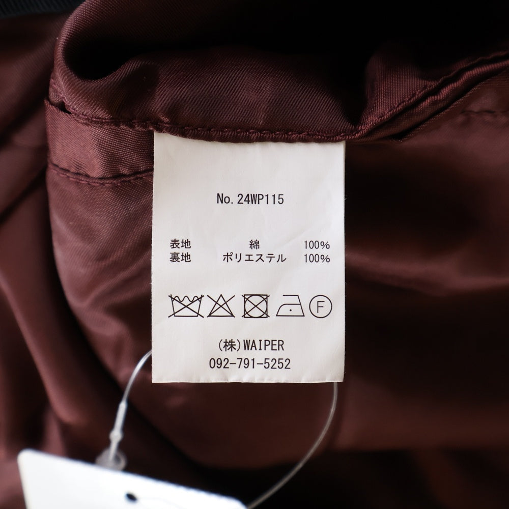 WAIPER.inc(ワイパー) SOUVENIR VIETNAM JACKET 刺繍 スーベニア ベトナム ジャケット ブラック 24WP115