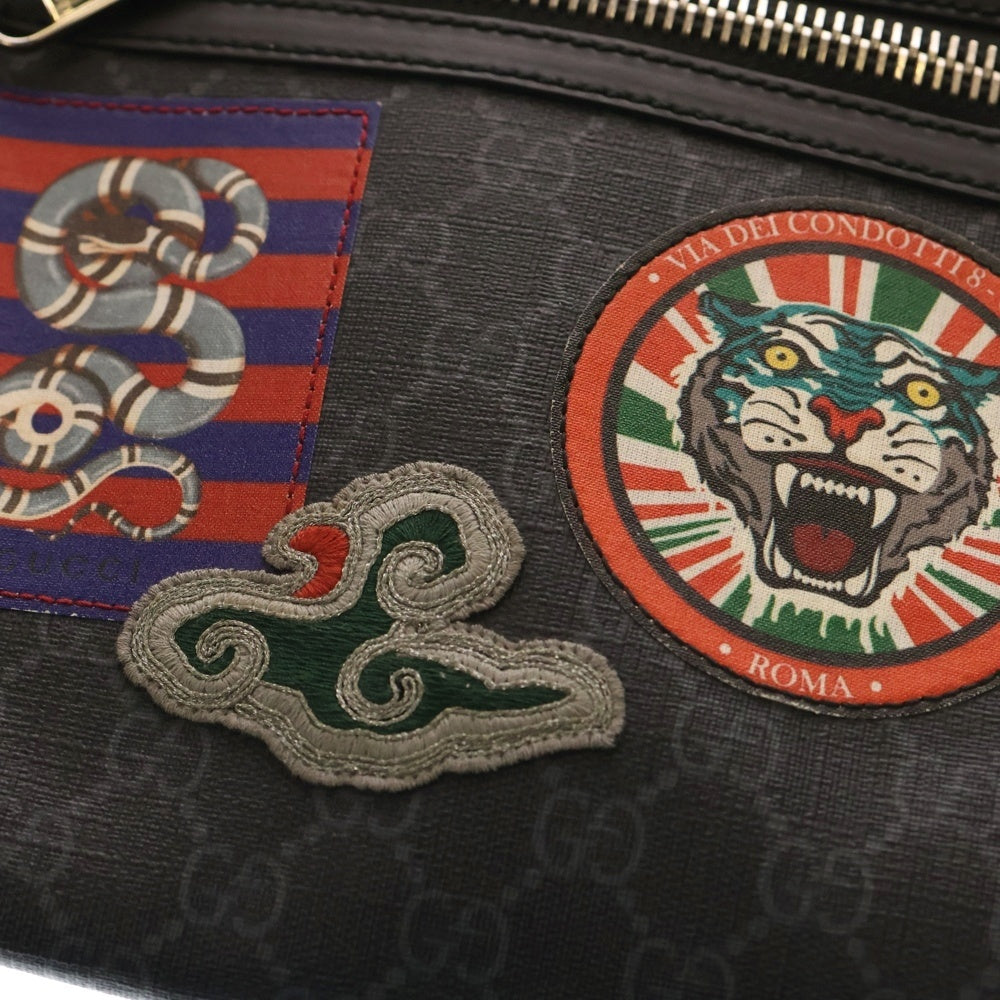 GUCCI(グッチ) GGスプリーム クーリエ ワッペン ショルダーバッグ ブラック 547751
